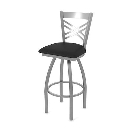 OD820 Catalina Stainless Steel 36 Swivel Outdoor Bar Stool With Breeze Black Seat